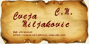 Cveja Miljaković vizit kartica